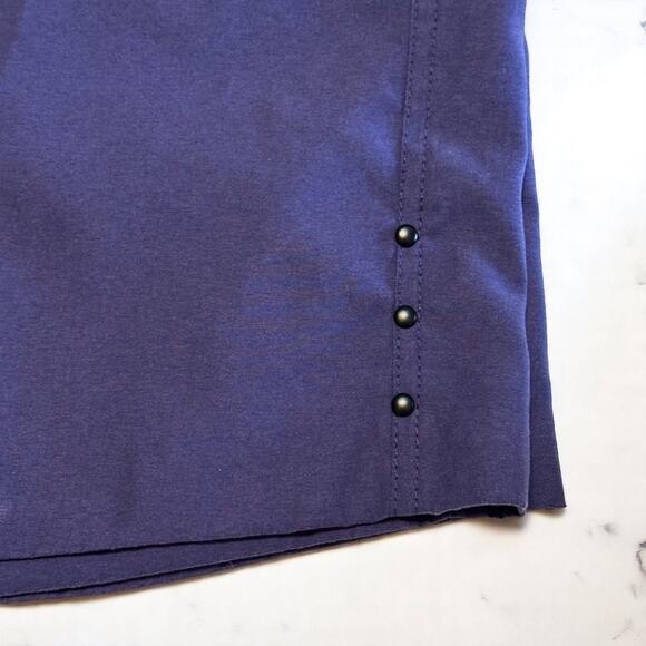 Vintage Jamie Sadock Shorts Plus Sz 18 Golf High Waist Zip Pockets Purple Blue - Picture 6 of 9